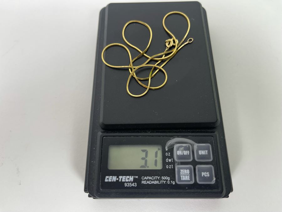 94-96% Pure Natural Gold Nuggets Pendant With 14K Gold 16' Necklace (Pendant Weighs 3g / Necklace Weighs 3.1g / Total Weight 6.1g) [Photo 16]