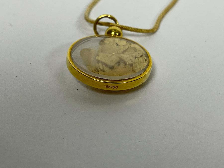 94-96% Pure Natural Gold Nuggets Pendant With 14K Gold 16' Necklace (Pendant Weighs 3g / Necklace Weighs 3.1g / Total Weight 6.1g) [Photo 10]