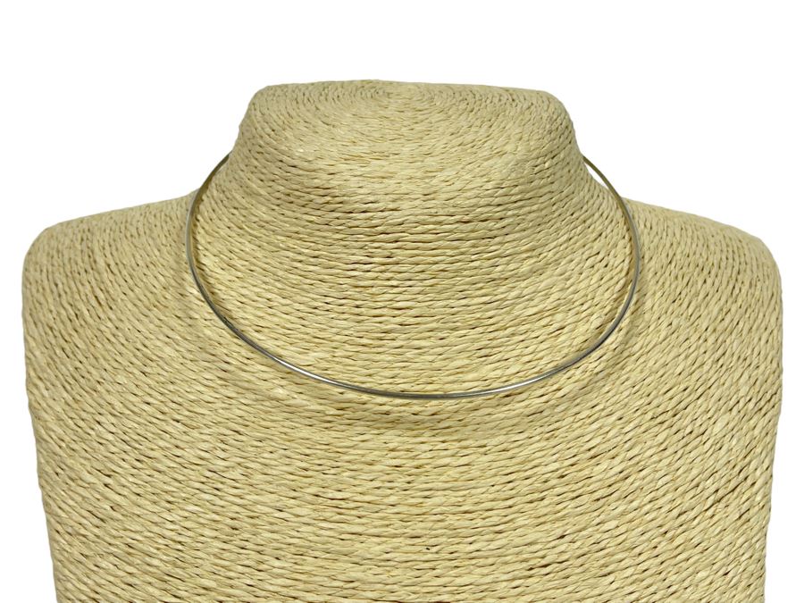 Vintage Signed Tiffany & Co Sterling Silver Choker Necklace 7.5g [Photo 2]