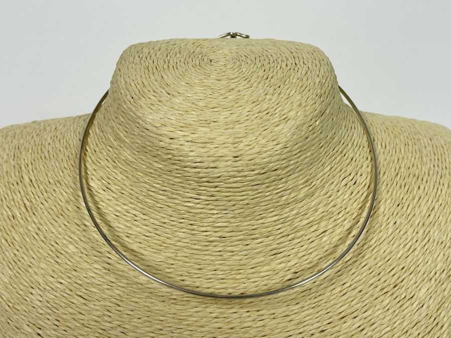 Vintage Signed Tiffany & Co Sterling Silver Choker Necklace 7.5g [Photo 4]