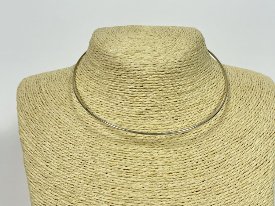 Vintage Signed Tiffany & Co Sterling Silver Choker Necklace 7.5g [Photo 5]