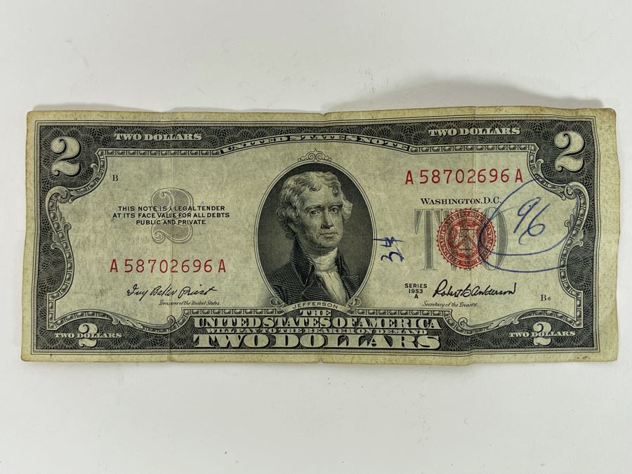 1953 Two U.S. Dollar Bill [Photo 3]