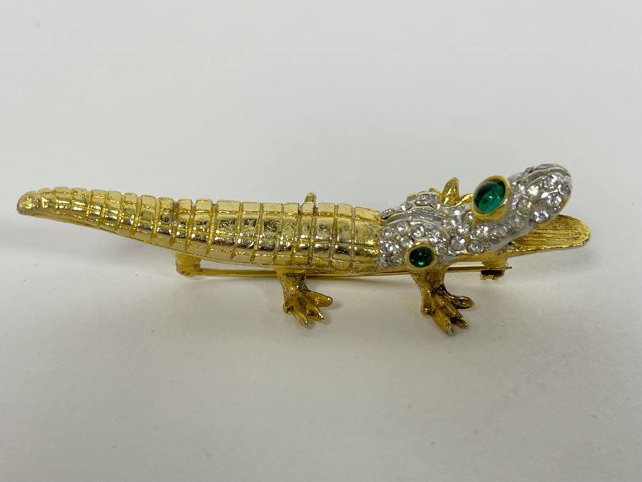 Vintage Kenneth Jay Lane Alligator Brooch Pin KJL [Photo 2]