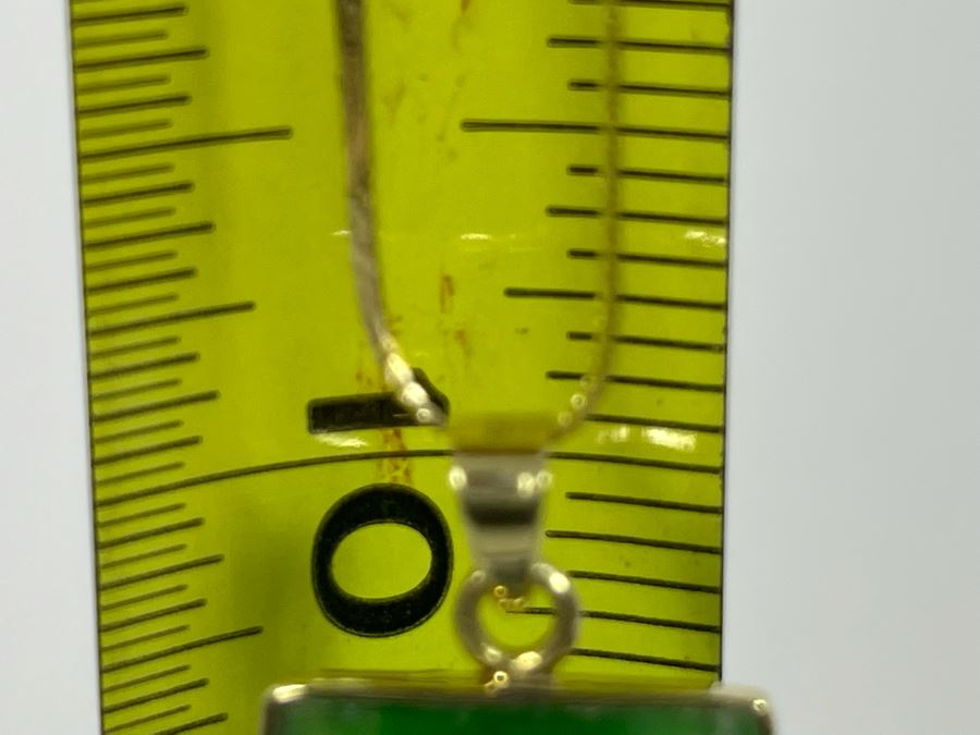 14K Gold Carved Burmese Jade Buddha Pendant With 14K Gold 20' Necklace 6.7g [Photo 16]