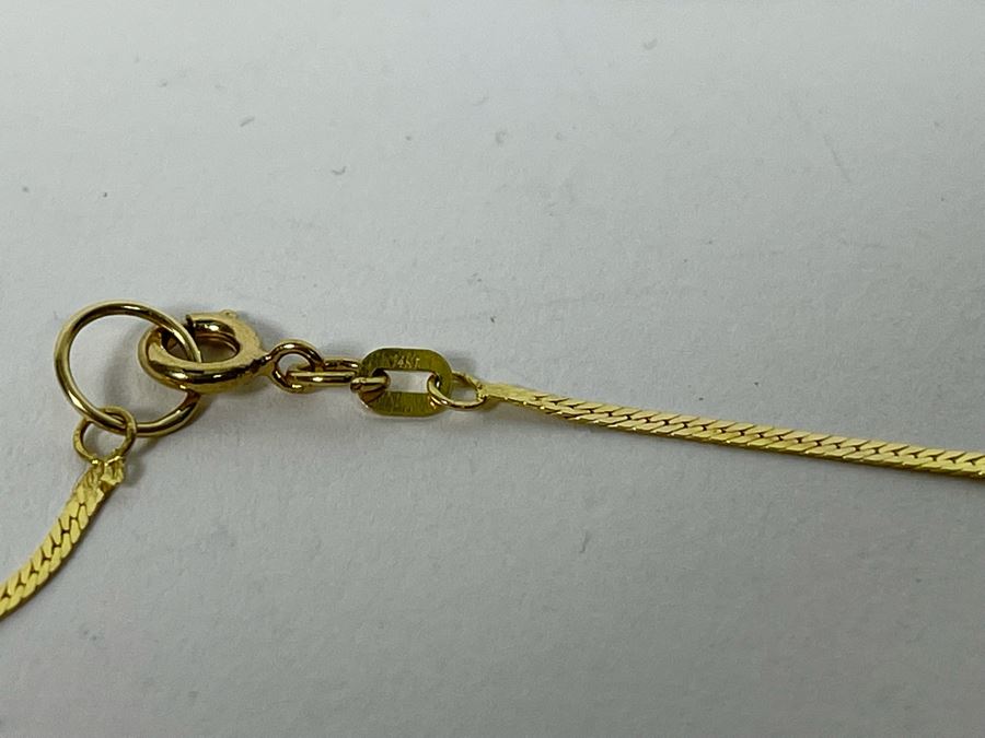 14K Gold Carved Burmese Jade Buddha Pendant With 14K Gold 20' Necklace 6.7g [Photo 15]