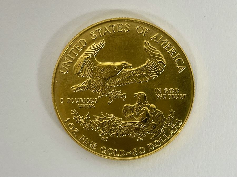 1 Oz American Gold Eagle $50 Coin MCMLXXXVII 1987 34g 1 Oz Fine Gold Coin Estimate $2,000 [Photo 2]