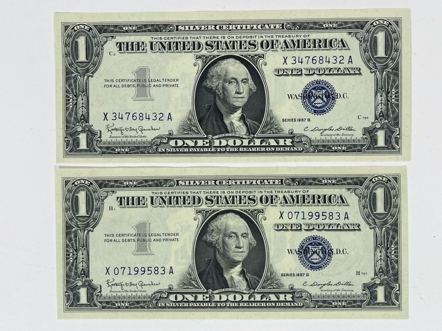 Pair Of 1957 One Dollar Silver Certificates [Photo 2]