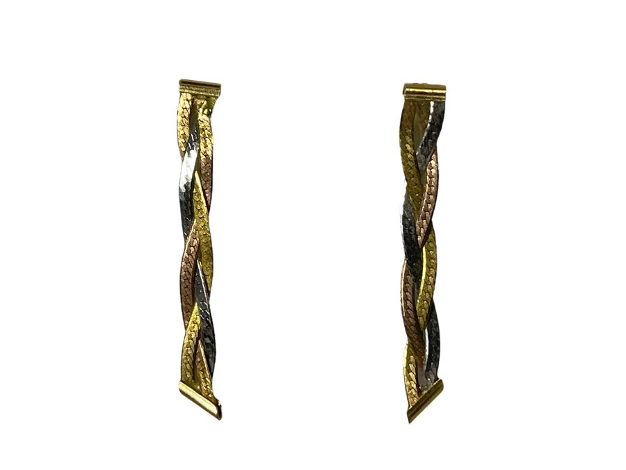 14k-18k Earrings (Yellow & White = 18K, Rose = 14K) 2.1g Retails $390 [Photo 2]