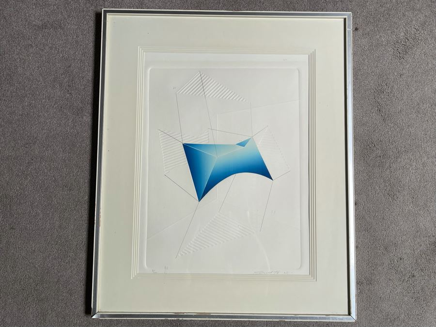 Yegel Zemer Vintage 1976 Hand Signed Print Titled 'Anatomy Of Animal' Framed 29.5 X 35.5 [Photo 3]