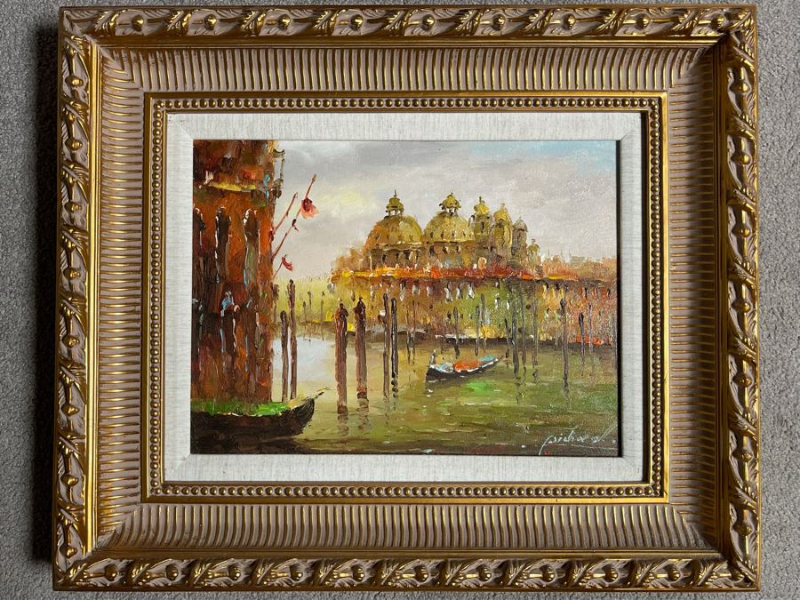Frame Canal Scene Artwork 24 X 19.5 [Photo 3]