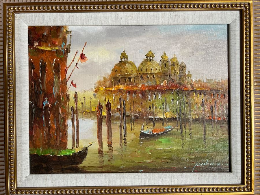 Frame Canal Scene Artwork 24 X 19.5 [Photo 4]