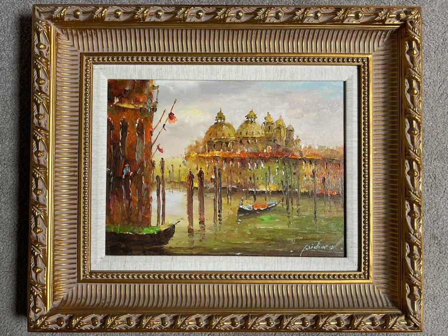 Frame Canal Scene Artwork 24 X 19.5 [Photo 2]