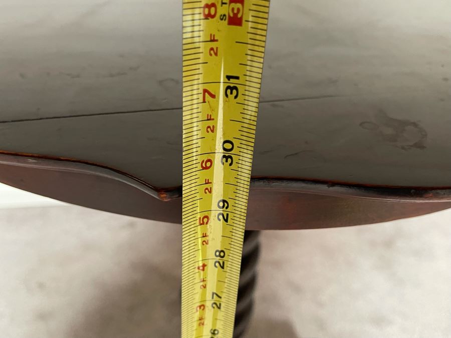 Vintage Mahogany Barley Twist Side Table 24W X 29.5H [Photo 11]