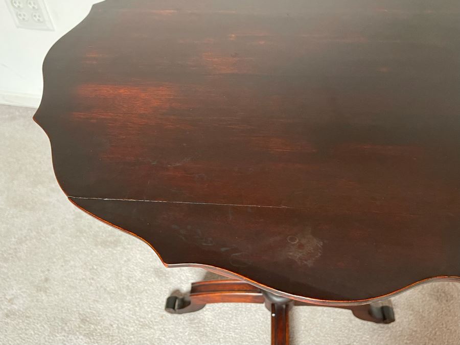 Vintage Mahogany Barley Twist Side Table 24W X 29.5H [Photo 7]