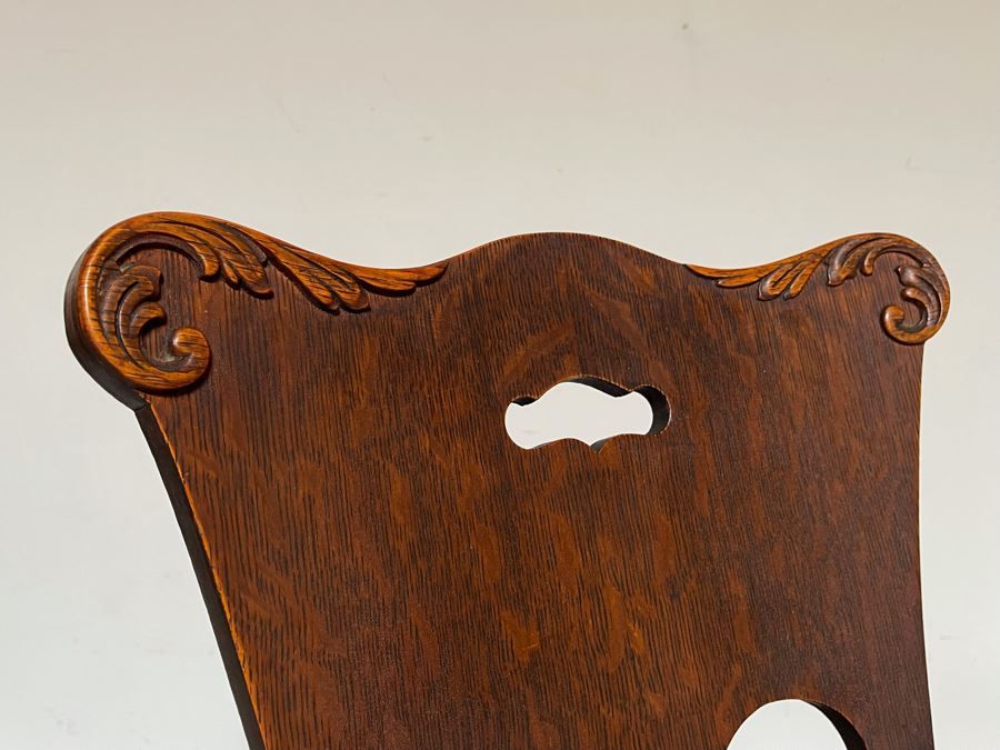 Vintage Victorian Oak Rocking Chair 15W X 27D X 28H [Photo 5]