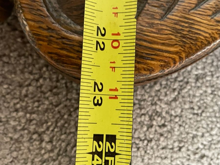 Vintage Tiger Oak Wall Mirror With Hooks 23 X 31.5 [Photo 9]