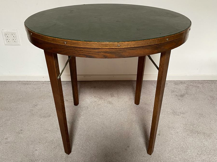 Vintage Peerlees Lightweight Folding Table 30R X 27H [Photo 4]