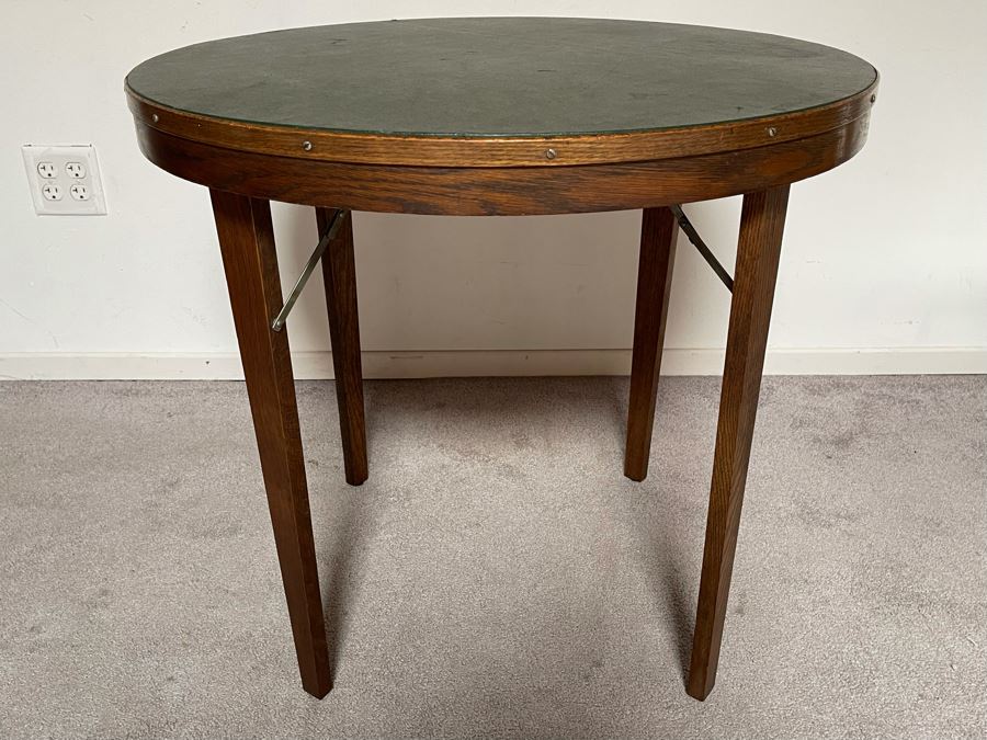 Vintage Peerlees Lightweight Folding Table 30R X 27H [Photo 3]