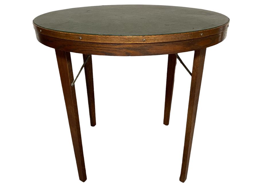 Vintage Peerlees Lightweight Folding Table 30R X 27H