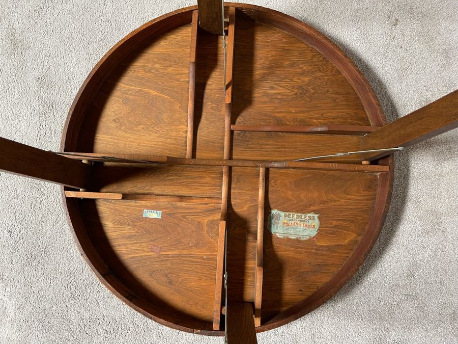 Vintage Peerlees Lightweight Folding Table 30R X 27H [Photo 8]