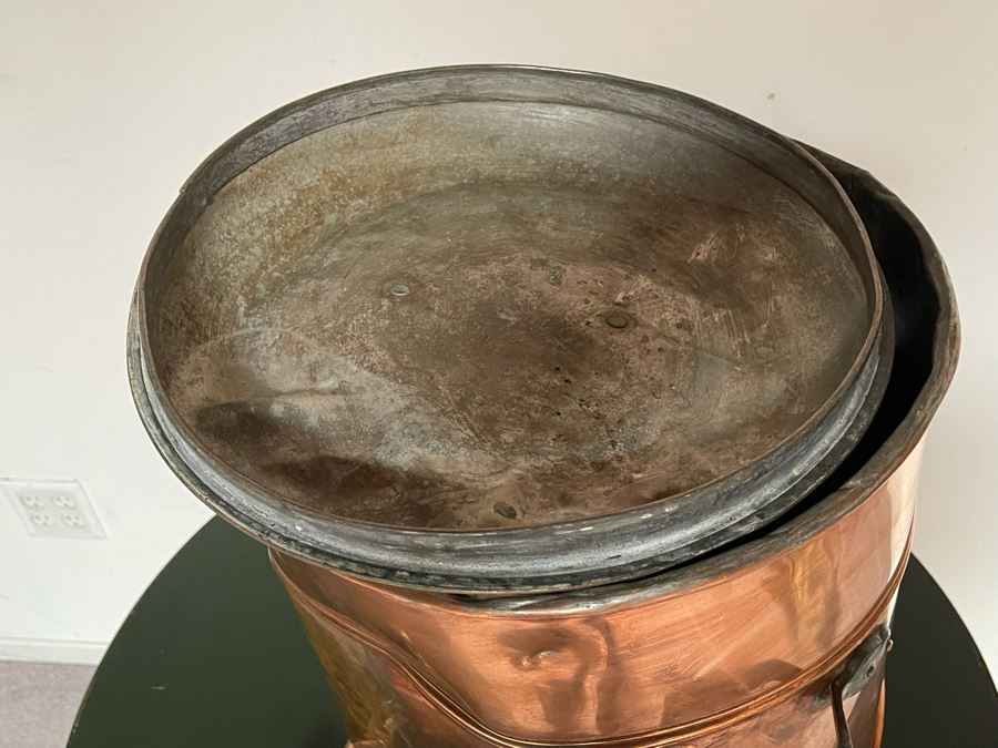 Old Large Copper Pot For Brewing / Bottling / Water Container 16W X 20H [Photo 10]