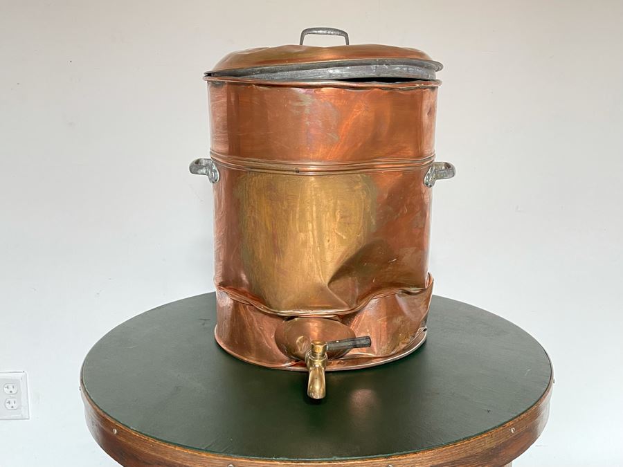 Old Large Copper Pot For Brewing / Bottling / Water Container 16W X 20H [Photo 5]