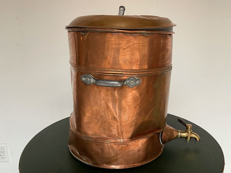 Old Large Copper Pot For Brewing / Bottling / Water Container 16W X 20H [Photo 7]
