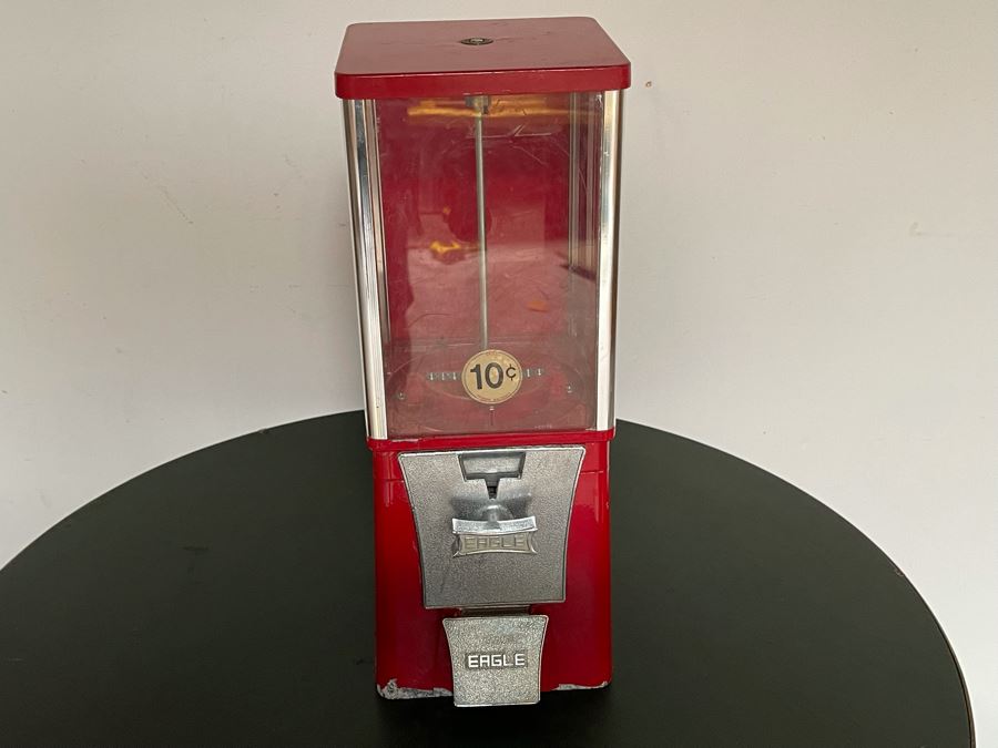 Vintage Eagle Gumball Machine - No Key 6W X 6D X 17H [Photo 4]