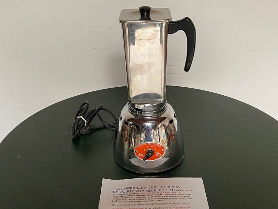 Vintage 1949-1950 Original Model 615 'Papa Barnard' Vita Mix Blender Model Featured In First Infomercial Seen On TV - Working [Photo 4]