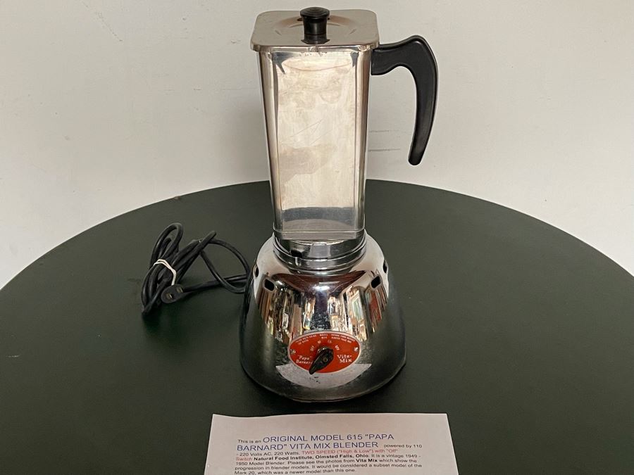 Vintage 1949-1950 Original Model 615 'Papa Barnard' Vita Mix Blender Model Featured In First Infomercial Seen On TV - Working [Photo 3]