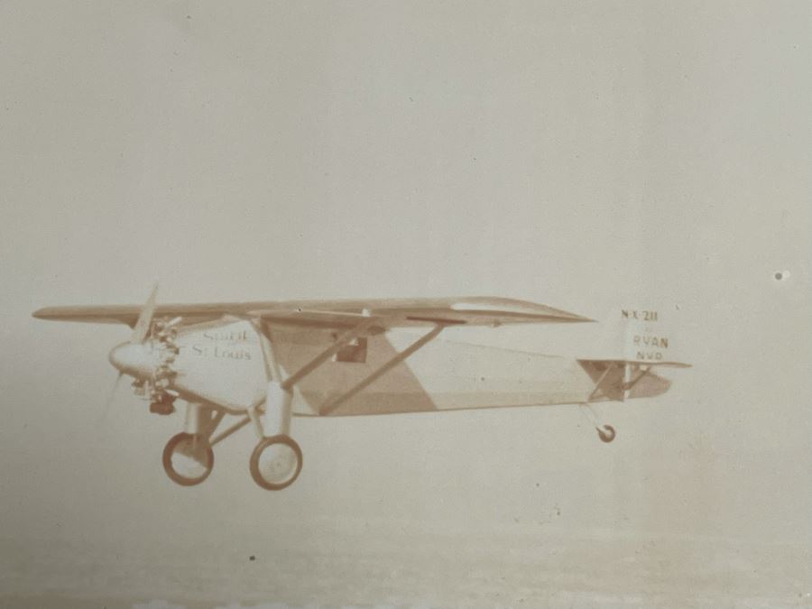 Original Vintage Photograph Of The Spirit Of St. Louis Flying Over San Diego Beach Around 1927 Framed 10.25 X 8.5 [Photo 4]