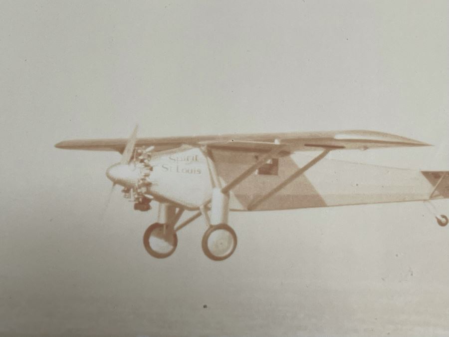 Original Vintage Photograph Of The Spirit Of St. Louis Flying Over San Diego Beach Around 1927 Framed 10.25 X 8.5 [Photo 5]