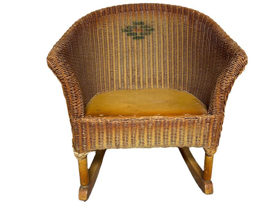 Vintage Child's Wicker Rocking Chair 16W  X 16D X 18H [Photo 1]