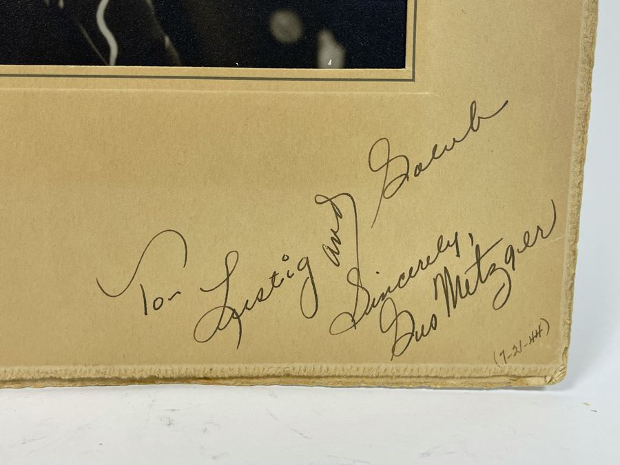 Original Photograph Of Hollywood Film Distribution Pioneer Gus Metzger (1878-1963) Signed By Gus Metzger 7.5 X 9.5 [Photo 4]