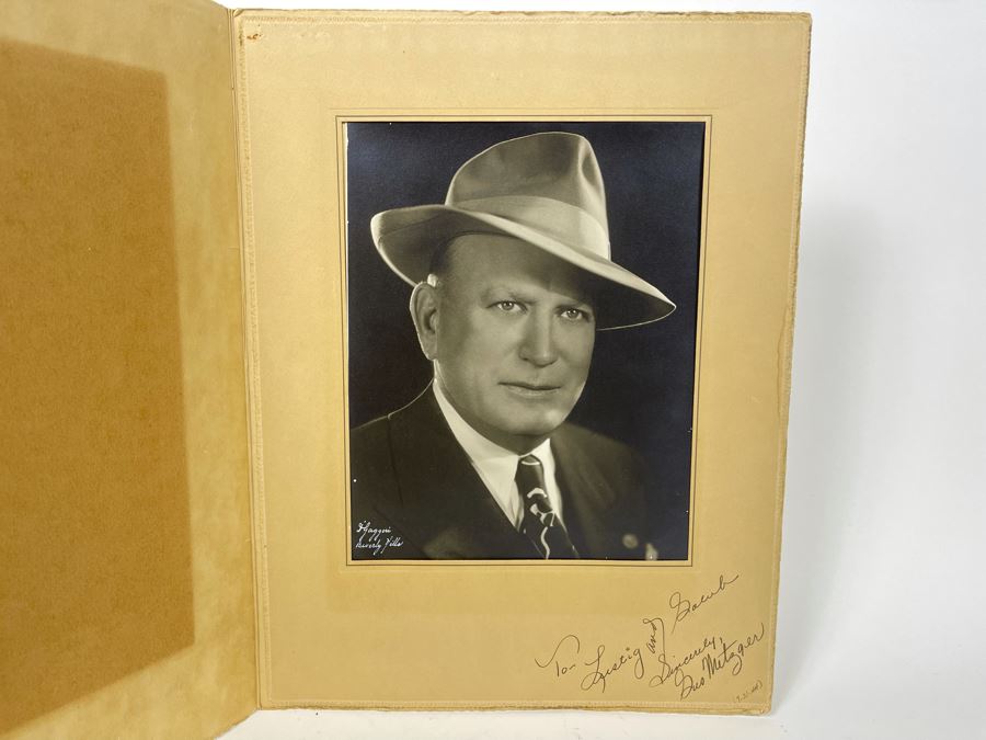 Original Photograph Of Hollywood Film Distribution Pioneer Gus Metzger (1878-1963) Signed By Gus Metzger 7.5 X 9.5 [Photo 2]