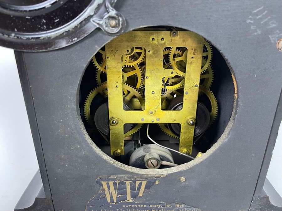 Antique Ingraham Company Mantle Clock 1885 Patent Date Working But May Need Tuning - Have Key 10.5W X 6.5D X 10.5H [Photo 8]