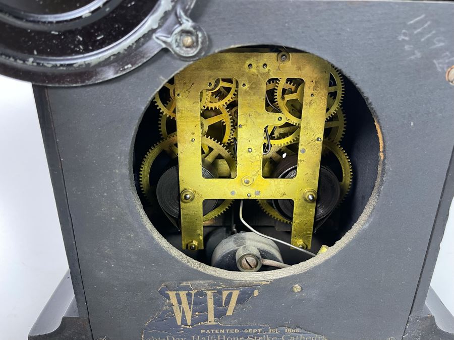 Antique Ingraham Company Mantle Clock 1885 Patent Date Working But May Need Tuning - Have Key 10.5W X 6.5D X 10.5H [Photo 10]