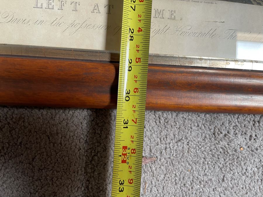 English Horse Engraving Titled Left At Home By J. Harris Painting By R. B. Davis Framed 36 X 30 [Photo 18]