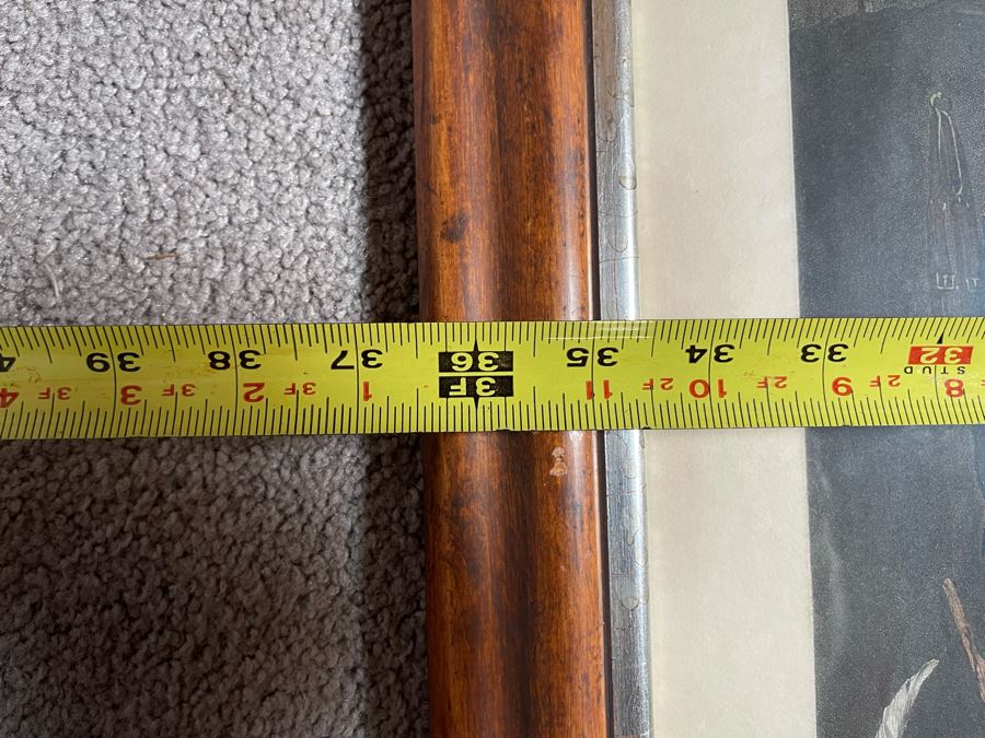 English Horse Engraving Titled Left At Home By J. Harris Painting By R. B. Davis Framed 36 X 30 [Photo 17]