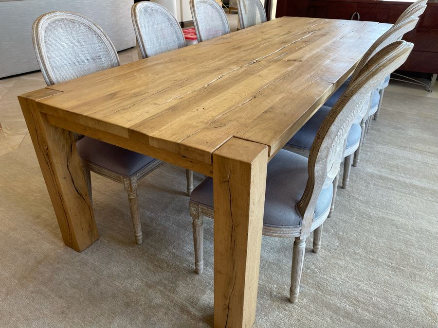 Set Of Eight Restoration Hardware Cane Back Chairs (Table Not Included / Listed Separately) [Photo 9]