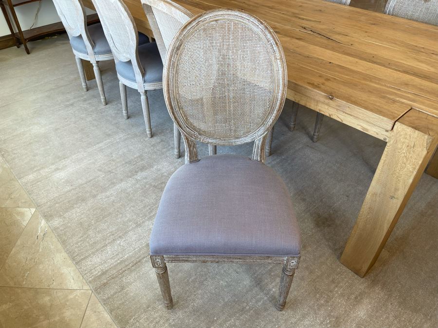 Set Of Eight Restoration Hardware Cane Back Chairs (Table Not Included / Listed Separately) [Photo 3]