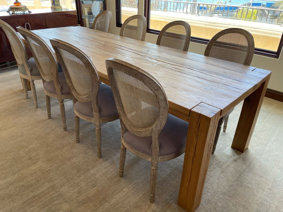 Set Of Eight Restoration Hardware Cane Back Chairs (Table Not Included / Listed Separately) [Photo 13]