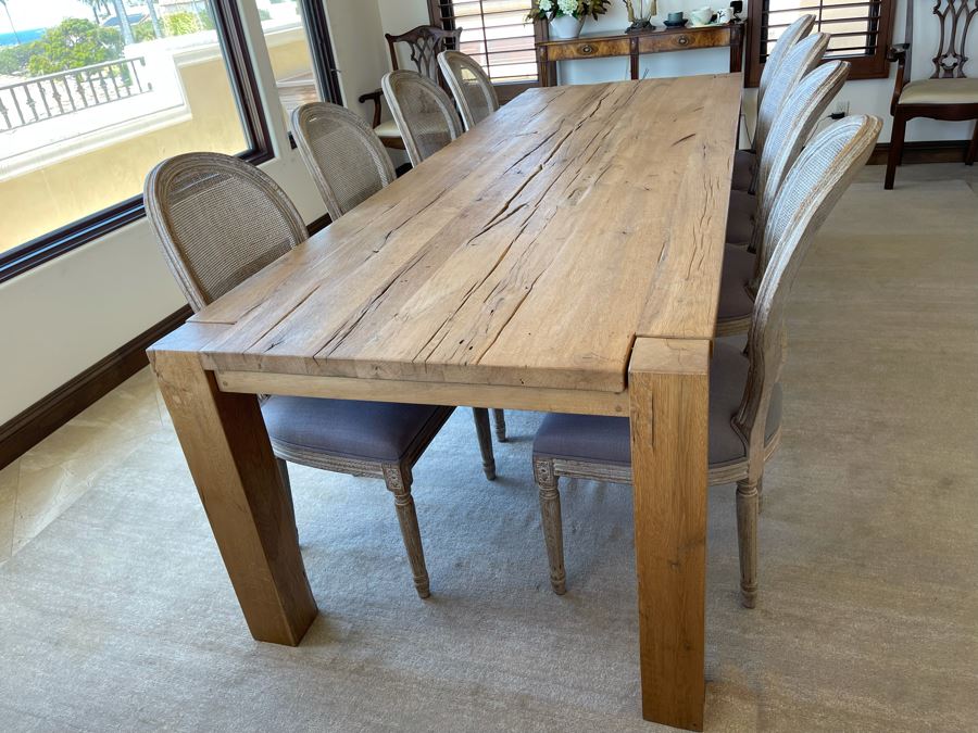 Set Of Eight Restoration Hardware Cane Back Chairs (Table Not Included / Listed Separately) [Photo 15]