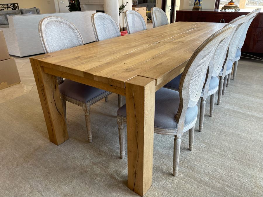 Set Of Eight Restoration Hardware Cane Back Chairs (Table Not Included / Listed Separately) [Photo 10]