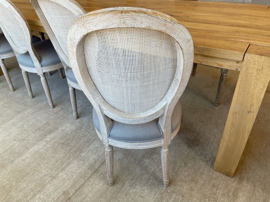 Set Of Eight Restoration Hardware Cane Back Chairs (Table Not Included / Listed Separately) [Photo 6]