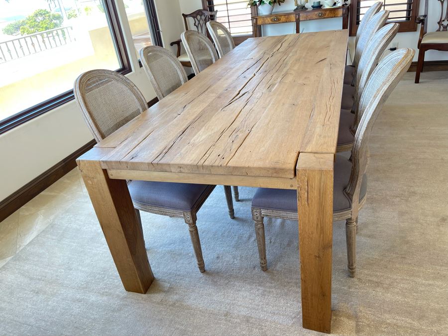 Set Of Eight Restoration Hardware Cane Back Chairs (Table Not Included / Listed Separately) [Photo 16]