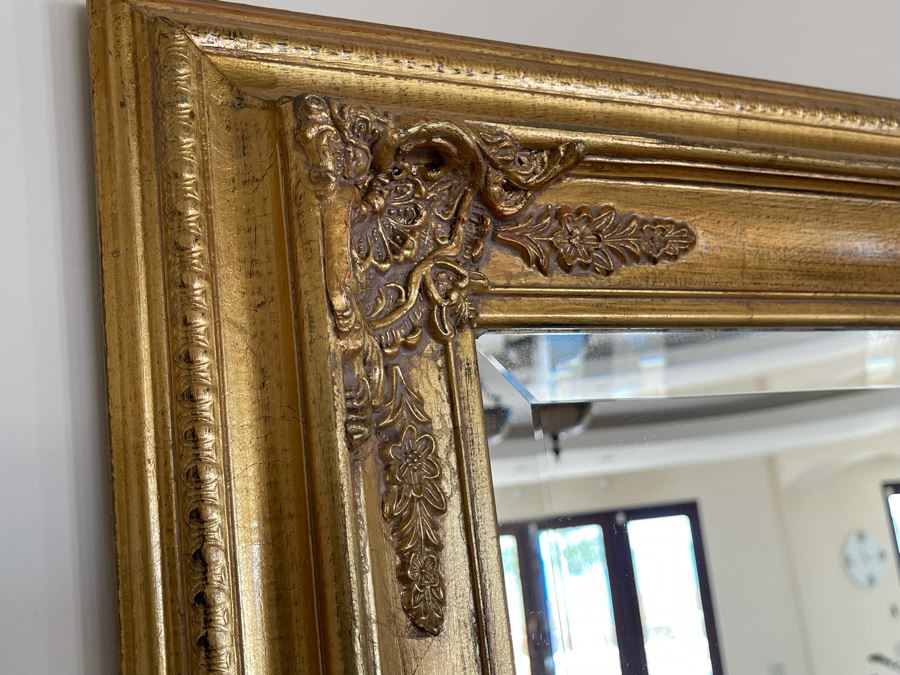 Large Gilt Beveled Glass Wall Mirror 45 X 69 [Photo 6]