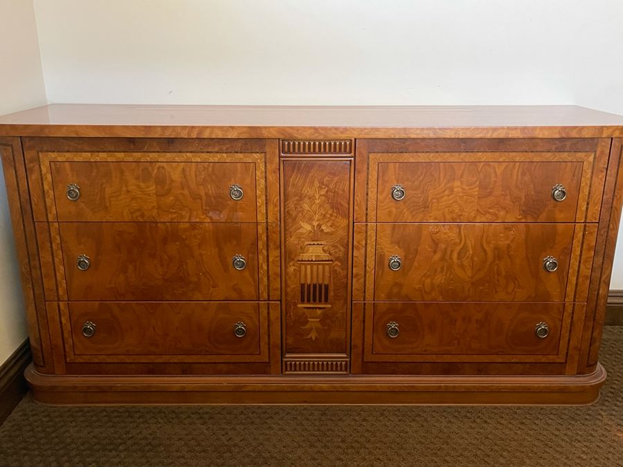 Stunning Italian Inlaid Wooden Chest Of Drawers Dresser 59W X 18D X 28H [Photo 2]