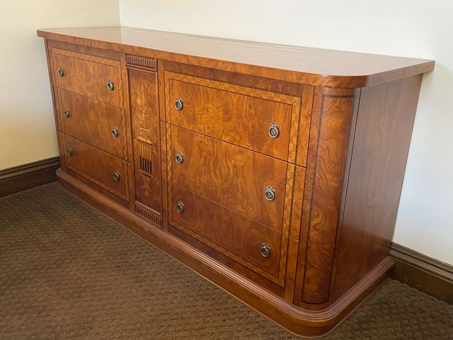 Stunning Italian Inlaid Wooden Chest Of Drawers Dresser 59W X 18D X 28H [Photo 11]