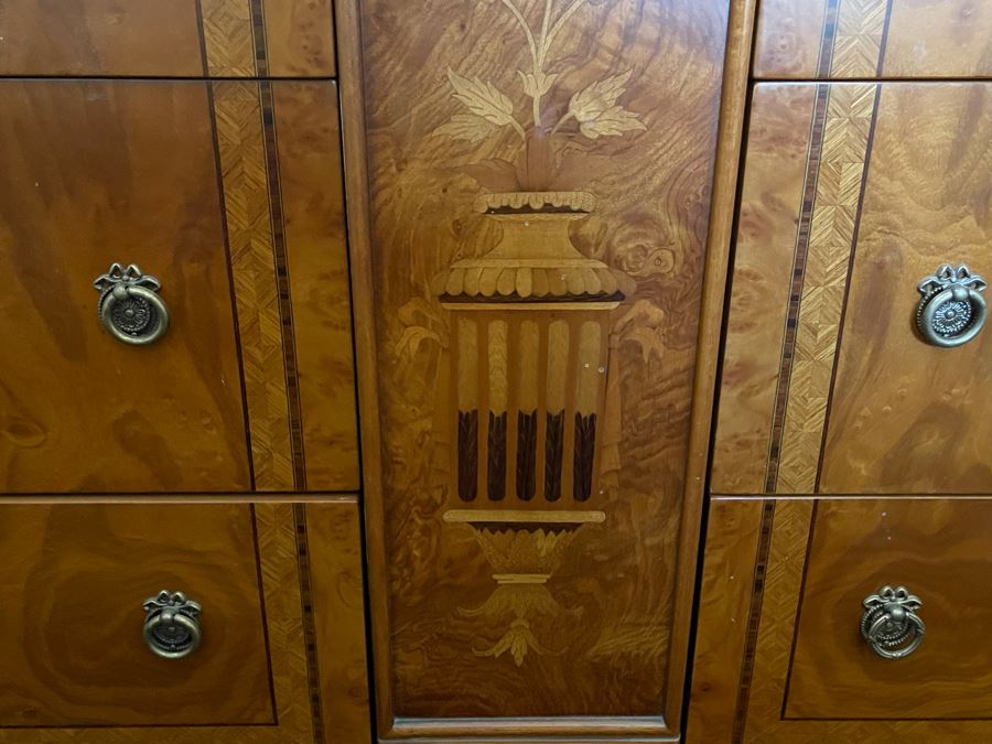 Stunning Italian Inlaid Wooden Chest Of Drawers Dresser 59W X 18D X 28H [Photo 9]